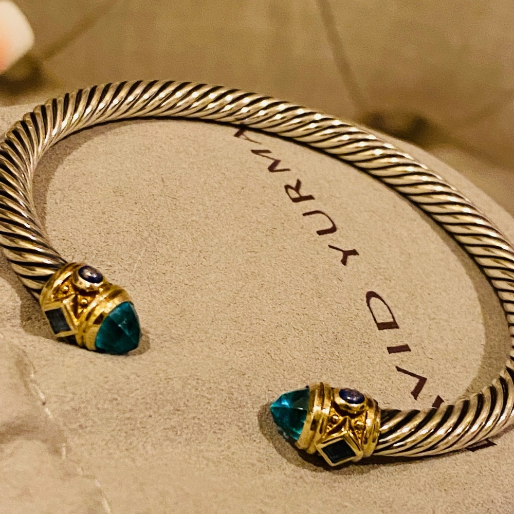 David Yurman Renaissance blue topaz bracelet - Picture 4 of 4